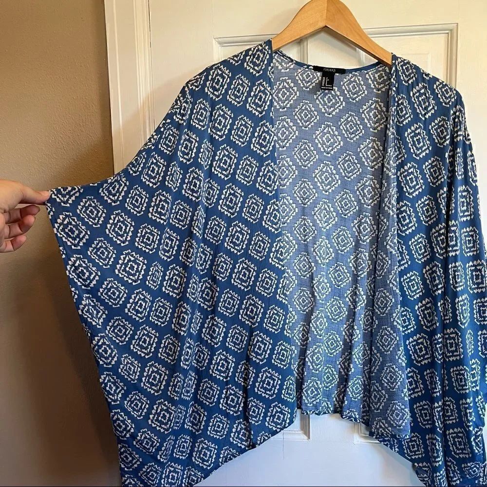 Forever 21 patterned blue cardigan - Picture 6 of 6